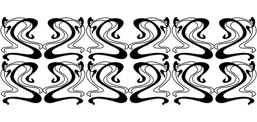 Art Nouveau seamless pattern.