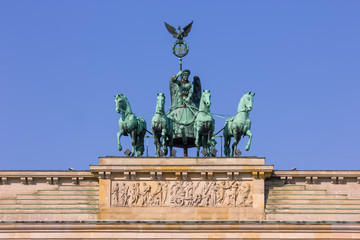 Obraz premium Quadriga of the Brandenburg Gate in Berlin, Germany