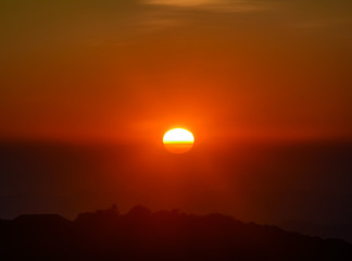 Sunset In The Indian Mountains.