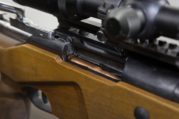 large-caliber hunting rifle close-up 7.62mm