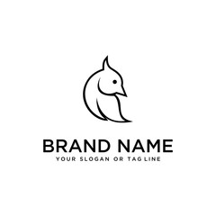 bird design logo vector white background template