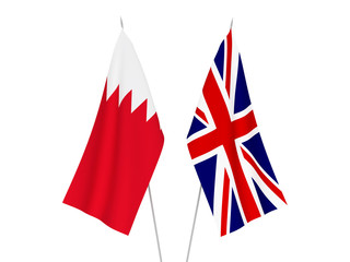 Fototapeta na wymiar Great Britain and Bahrain flags