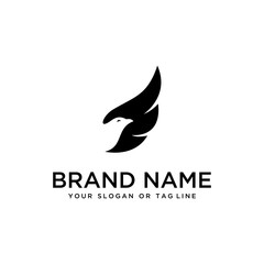Naklejka premium bird design logo vector white background template