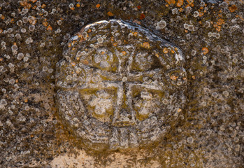 Cross from an ancient Samaritan church on Mount Gerizim in Israel