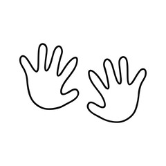 Fototapeta na wymiar Baby hands icon. Vector concept illustration for design.