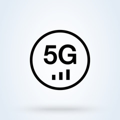5th Generation. 5G Wireless Internet Network Connection Information Technology Illustration