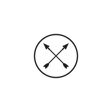 Spear logo design vector template