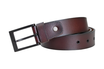 leather belt isolated on white background - clipping paths.