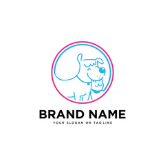 creative logo design Dog and Cat vector template