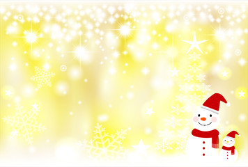 クリスマスの金色背景（クリスマスツリー）