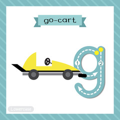 Letter G lowercase tracing. Go-Cart