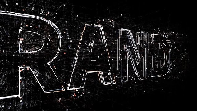 4k BRAND word tag cloud;computer code particle.The Matrix binary text design animation;changing from zero to one digits;abstract tech background.