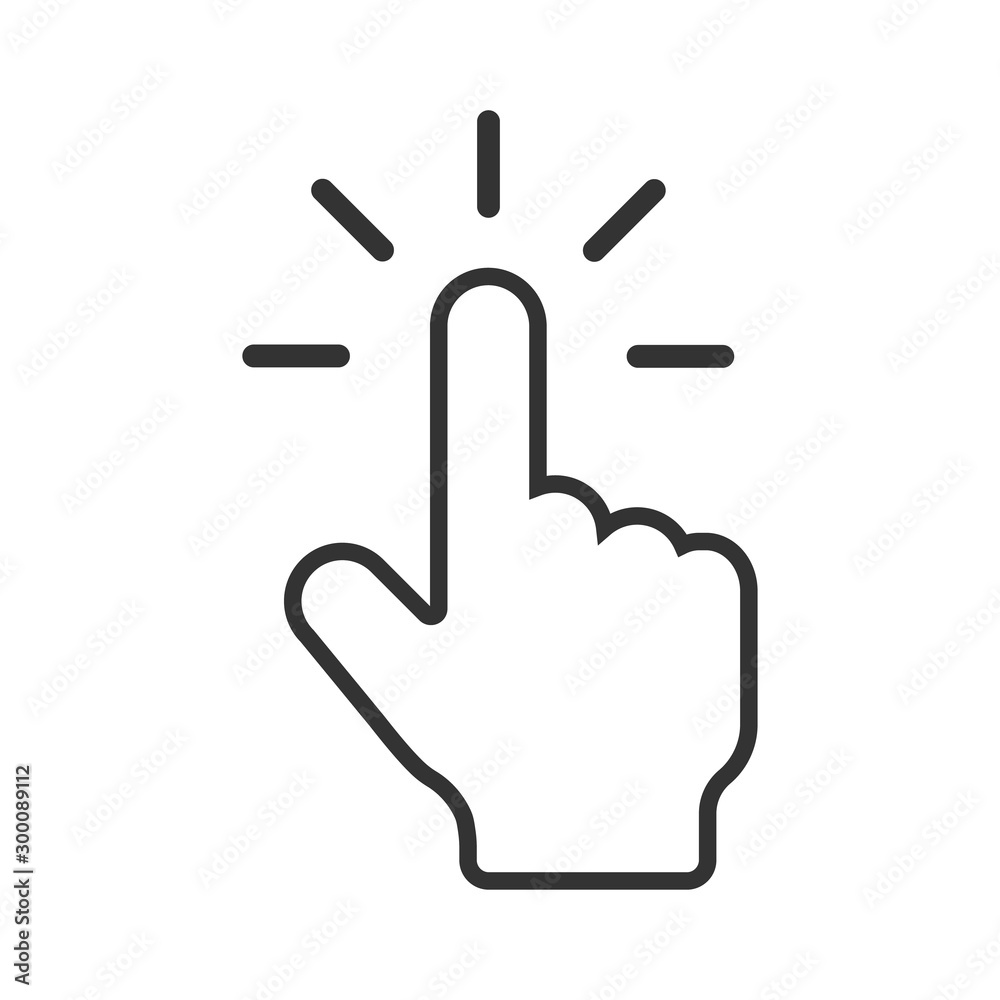 Poster the mouse cursor click vector icon