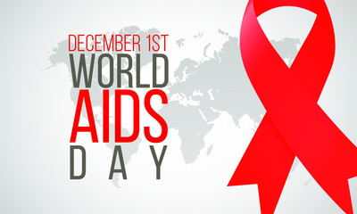 Vector illustration on the theme of World AIDS day on December 1st.