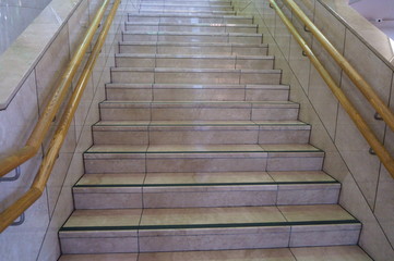 Fototapeta na wymiar Tiled staircase in a japanese station