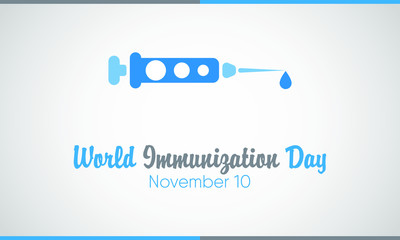 Vector illustration on the theme of World Immunization day on November 10th.