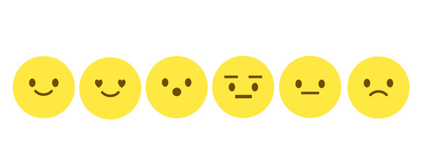 Emoticon. Vector style smile face icons. Emoji