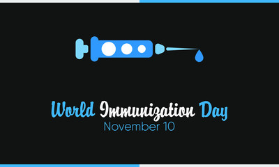 Vector illustration on the theme of World Immunization day on November 10th.