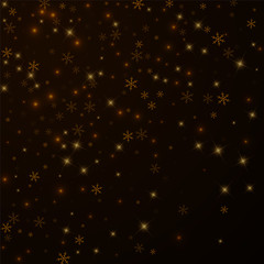 Sparse starry snow Christmas overlay. Christmas li