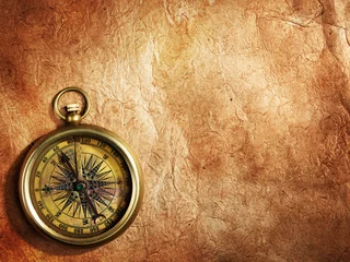 Rolgordijnen Compass on vintage paper © lotus_studio