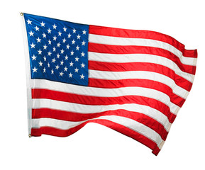 american flag isolated on white background