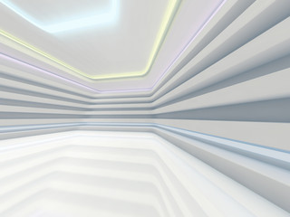 Abstract modern architecture background. 3D