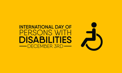 Vector illustration on the theme of International day of Persons with disabilities on December 3rd.
