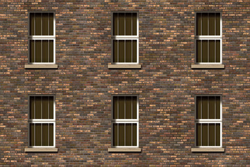 building house front with windows