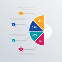 Structure infographics template design. Business concept infograph with 4 options, steps, or processes. Vector visualization can be used for workflow layout, diagram, annual report, web