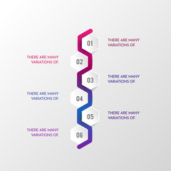 Timeline hexagon infographics template design. Business concept infograph with 6 options, steps, or processes. Vector visualization can be used for workflow layout, diagram, annual report, web