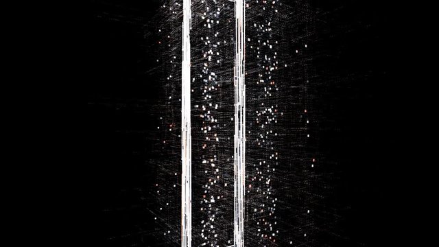 4k I letter i alphabet word tag cloud;computer code particle.The Matrix binary text design animation;changing from zero to one digits;abstract tech background.