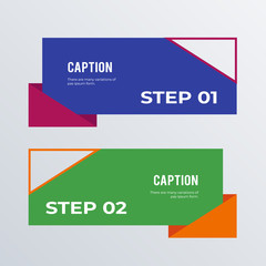 Informationa infographics template design. Business concept infograph with 2 options, steps or processes. Vector visualization can be used for workflow layout, diagram, annual report, web