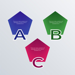 Informational infographics template design. Business concept infograph with 3 options, steps or processes. Vector visualization can be used for workflow layout, diagram, annual report, web