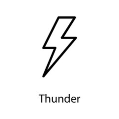 Fototapeta premium Thunder icon vector sign symbol. Lightning vector.