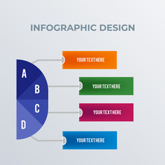Organization structure infographic template design. Business concept infograph with 4 options, steps or processes. Vector visualization can be used for workflow layout, diagram, annual report, web