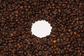 Coffee beans on isolated background. Good for wallpaper and background