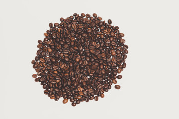Coffee beans on isolated background. Good for wallpaper and background