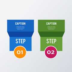 Two columns infographic template design. Business concept infograph with 2 options, steps or processes. Vector visualization can be used for workflow layout, diagram, annual report, web