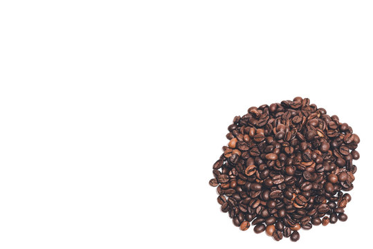 Coffee beans on isolated background. Good for wallpaper and background