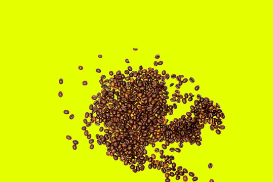 Coffee beans on isolated background. Good for wallpaper and background