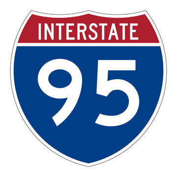 Interstate highway 95 road sign 
