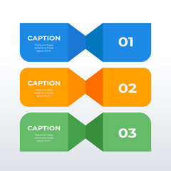 Informational infographic template design. Business concept infograph with 3 options, steps or processes. Vector visualization can be used for workflow layout, diagram, annual report, web