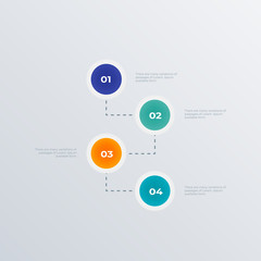 Rounded Timeline infographics template design. Business concept infograph with 4 options, steps or processes. Vector visualization can be used for workflow layout, diagram, annual report, web