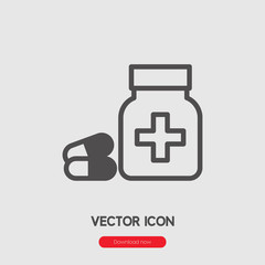 Obraz premium Medicine icon vector sign symbol. Medicine vector.