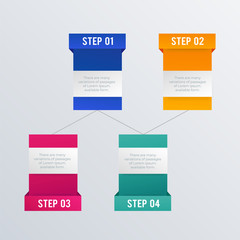 Timeline infographic template design. Business concept infograph with 4 options, steps or processes. Vector visualization can be used for workflow layout, diagram, annual report, web