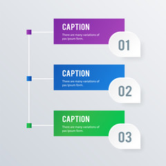 Organzational infographic template design. Business concept infograph with 3 options, steps or processes. Vector visualization can be used for workflow layout, diagram, annual report, web