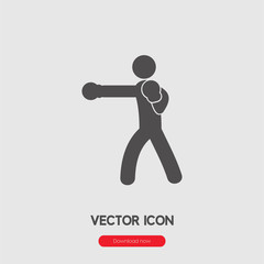 Boxing icon vector sign symbol. Boxer symbol.