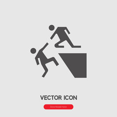 Helping icon vector sign symbol. Help symbol.