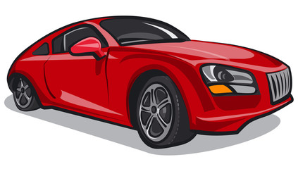 Obraz na płótnie Canvas elegance red car