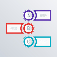 Timeline list infographics template design. Business concept infograph with 3 options, steps, or processes. Vector visualization can be used for workflow layout, diagram, annual report, web